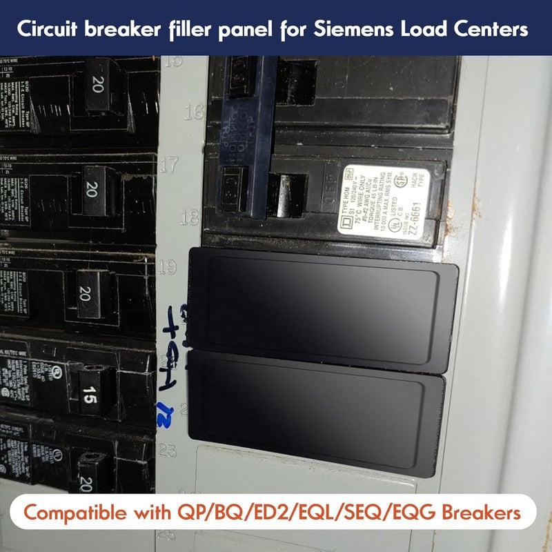 Pongle Circuit Breaker Cover Plate for Siemens Use in Load Centers and Meter Combinations (Comes with Breaker Box Label) 10 Pack - Image 4